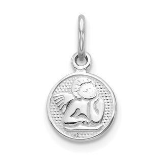 10k White Gold Angel Charm