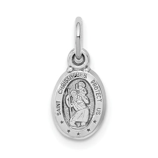 10k White Gold St. Christopher Medal Charm 10WC40