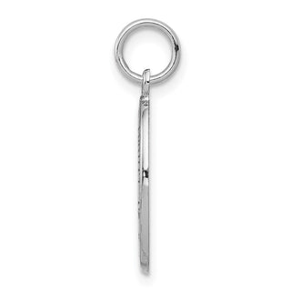 10k White Gold St. Christopher Medal Charm 10WC42