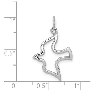 10K White Gold Dove Charm