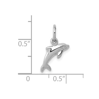 10k White Gold Dolphin Charm