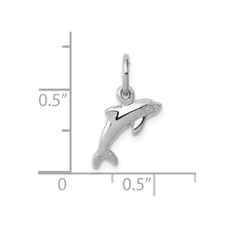 10k White Gold Dolphin Charm