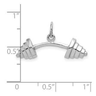 10k White Gold Barbell Charm