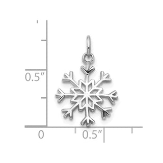 10k White Gold Snowflake Charm