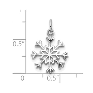 10k White Gold Snowflake Charm