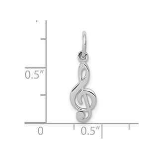 10k White Gold Treble Clef Charm 10WCH73