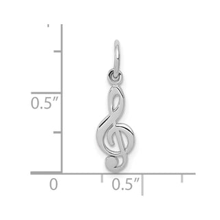 10k White Gold Treble Clef Charm 10WCH73