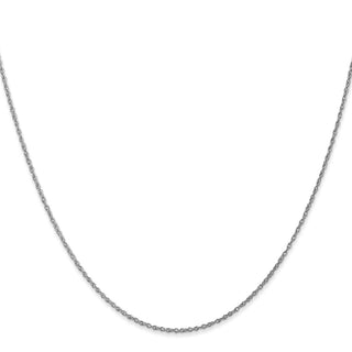 24" 10k White Gold .8mm Lite-Baby Rope Chain