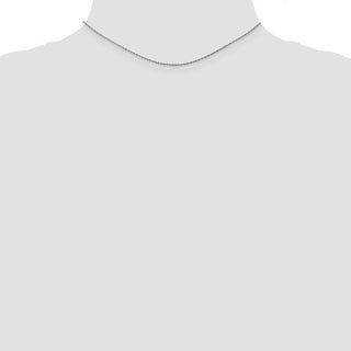 14" 10k White Gold .8mm Lite-Baby Rope Chain