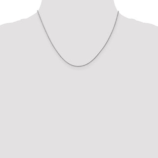 18" 10k White Gold .8mm Lite-Baby Rope Chain