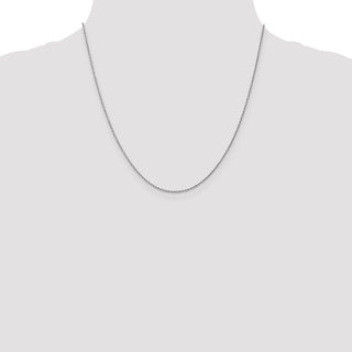 20" 10k White Gold .8mm Lite-Baby Rope Chain