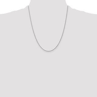 22" 10k White Gold .8mm Lite-Baby Rope Chain