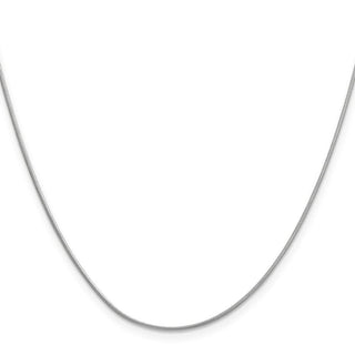 16" 10k White Gold .9mm Round Snake Chain