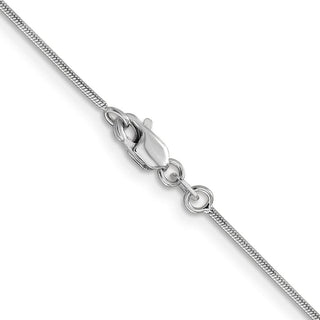 16" 10k White Gold .9mm Round Snake Chain