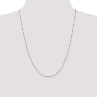24" 10k White Gold .9mm Round Snake Chain