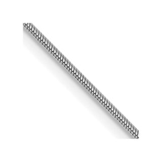 24" 10k White Gold .9mm Round Snake Chain