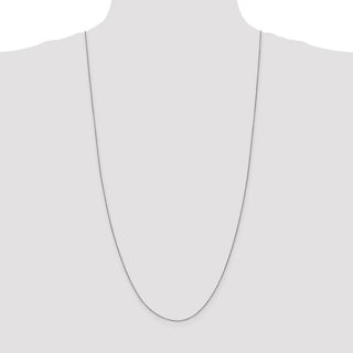 30" 10k White Gold .85mm Spiga Chain