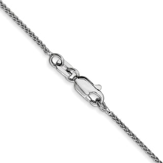 24" 10k White Gold 1.05mm Spiga Chain