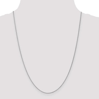 24" 10k White Gold 1.05mm Spiga Chain