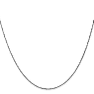 30" 10k White Gold 1.25mm Spiga Chain