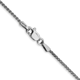 30" 10k White Gold 1.25mm Spiga Chain