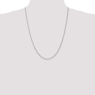 24" 10k White Gold 1.25mm Spiga Chain