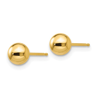 10k Yellow Gold 5mm Polished Ball Stud Earrings