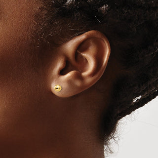 10k Yellow Gold 5mm Polished Ball Stud Earrings