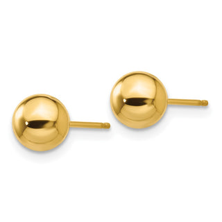 10k Yellow Gold 6mm Polished Ball Stud Earrings