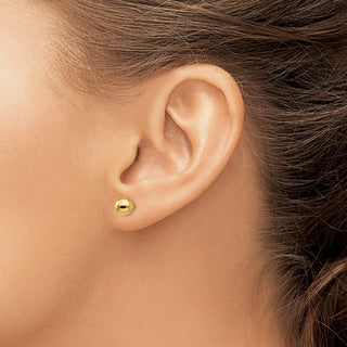10k Yellow Gold 6mm Polished Ball Stud Earrings