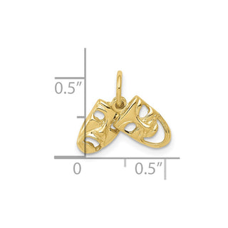 10K Yellow Gold Comedy/Tragedy Charm 10XAC340