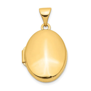 10k Yellow Gold Polished Oval Locket Pendant 10XL120