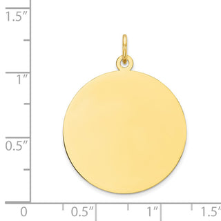 10k Yellow Gold Plain .013 Gauge Circular Engravable Disc Charm 10XM139/13