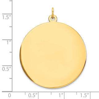 10k Yellow Gold Plain .018 Gauge Circular Engravable Disc Charm 10XM142/18