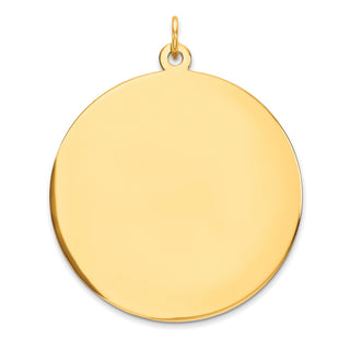 10k Yellow Gold Plain .018 Gauge Circular Engravable Disc Charm 10XM142/18