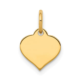 10k Yellow Gold .018 Gauge Heart Disc Charm 10XM525/18