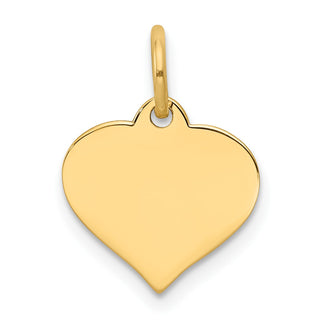 10k Yellow Gold .018 Gauge Heart Disc Charm 10XM526/18