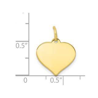 10k Yellow Gold .018 Gauge Heart Disc Charm 10XM527/18