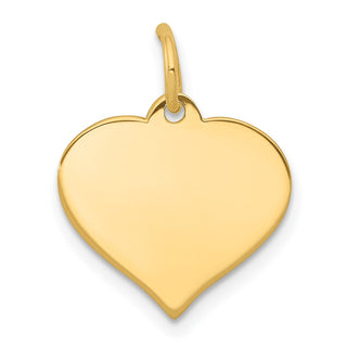 10k Yellow Gold .018 Gauge Heart Disc Charm 10XM527/18