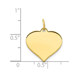 10k Yellow Gold .018 Gauge Heart Disc Charm 10XM528/18