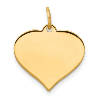 10k Yellow Gold .018 Gauge Heart Disc Charm 10XM528/18