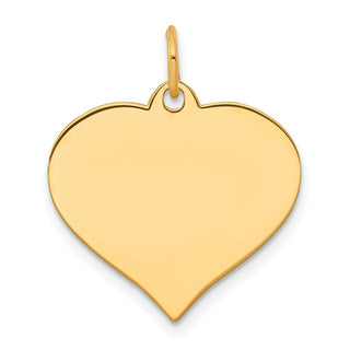 10k Yellow Gold .018 Gauge Heart Disc Charm 10XM529/18