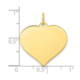 10k Yellow Gold .018 Gauge Heart Disc Charm 10XM530/18
