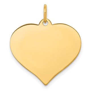 10k Yellow Gold .018 Gauge Heart Disc Charm 10XM530/18
