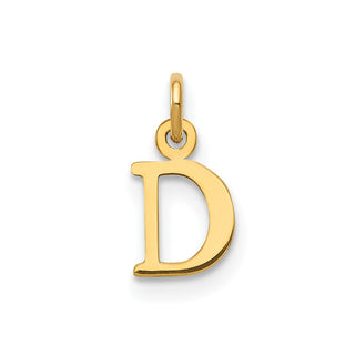 10K Yellow Gold Cutout Letter D Initial Charm