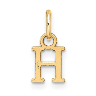 10K Yellow Gold Cutout Letter H Initial Charm