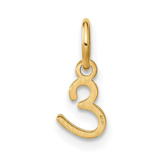 10K Yellow Gold Upper case Letter E Initial Charm