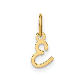 10K Yellow Gold Upper case Letter E Initial Charm