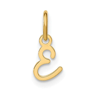 10K Yellow Gold Upper case Letter E Initial Charm