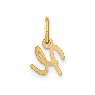 10K Yellow Gold Upper case Letter H Initial Charm
